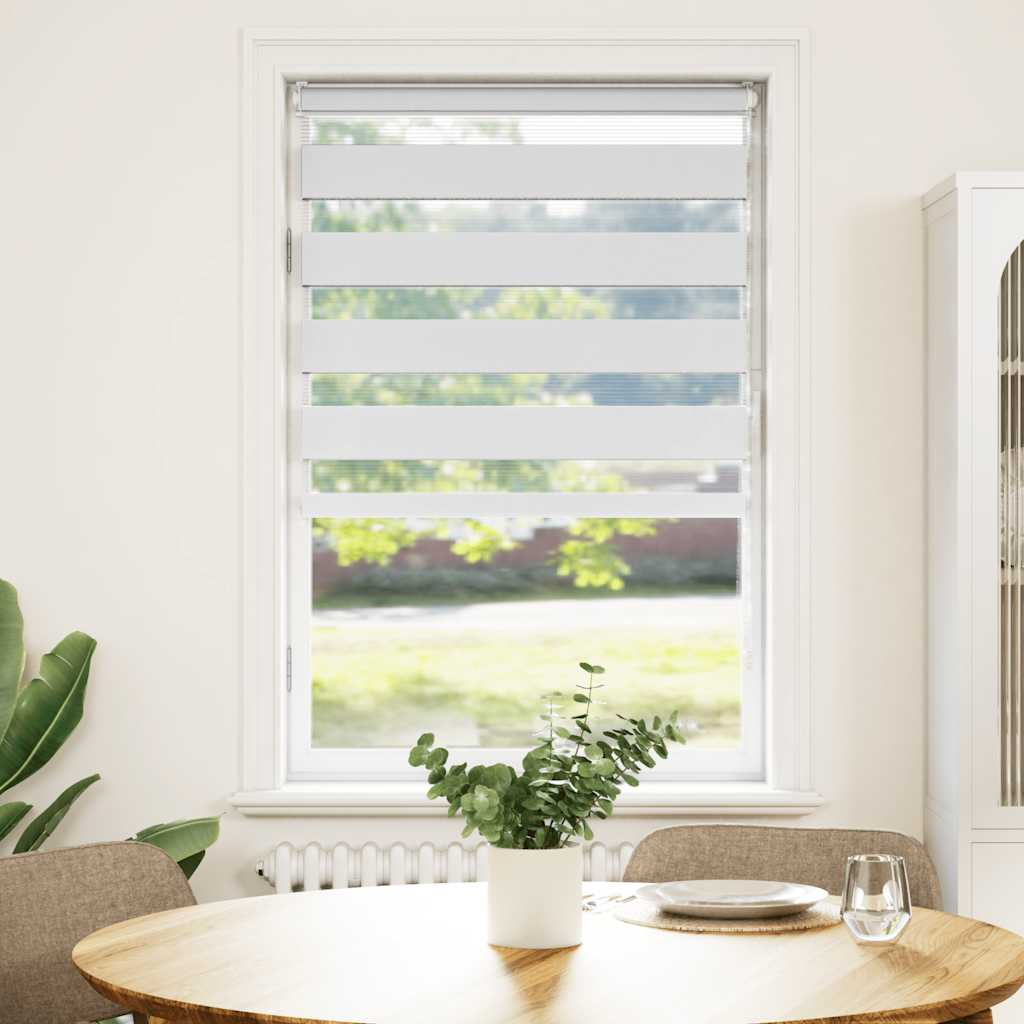Vidaxl zebra blind 70x100 cm stofbreedte 65,9 cm polyester wit