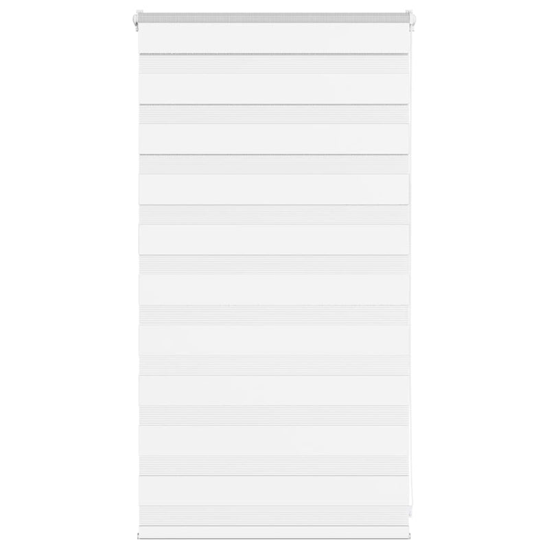 VidaXL estor cebra 80x100 cm tela ancho 75,9 cm poliéster blanco