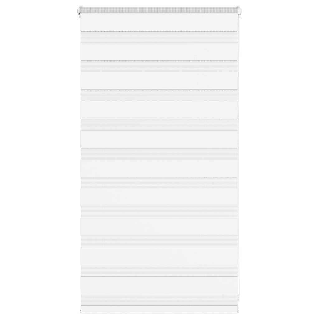 VidaXL estor cebra 85x100 cm tela ancho 80,9 cm poliéster blanco