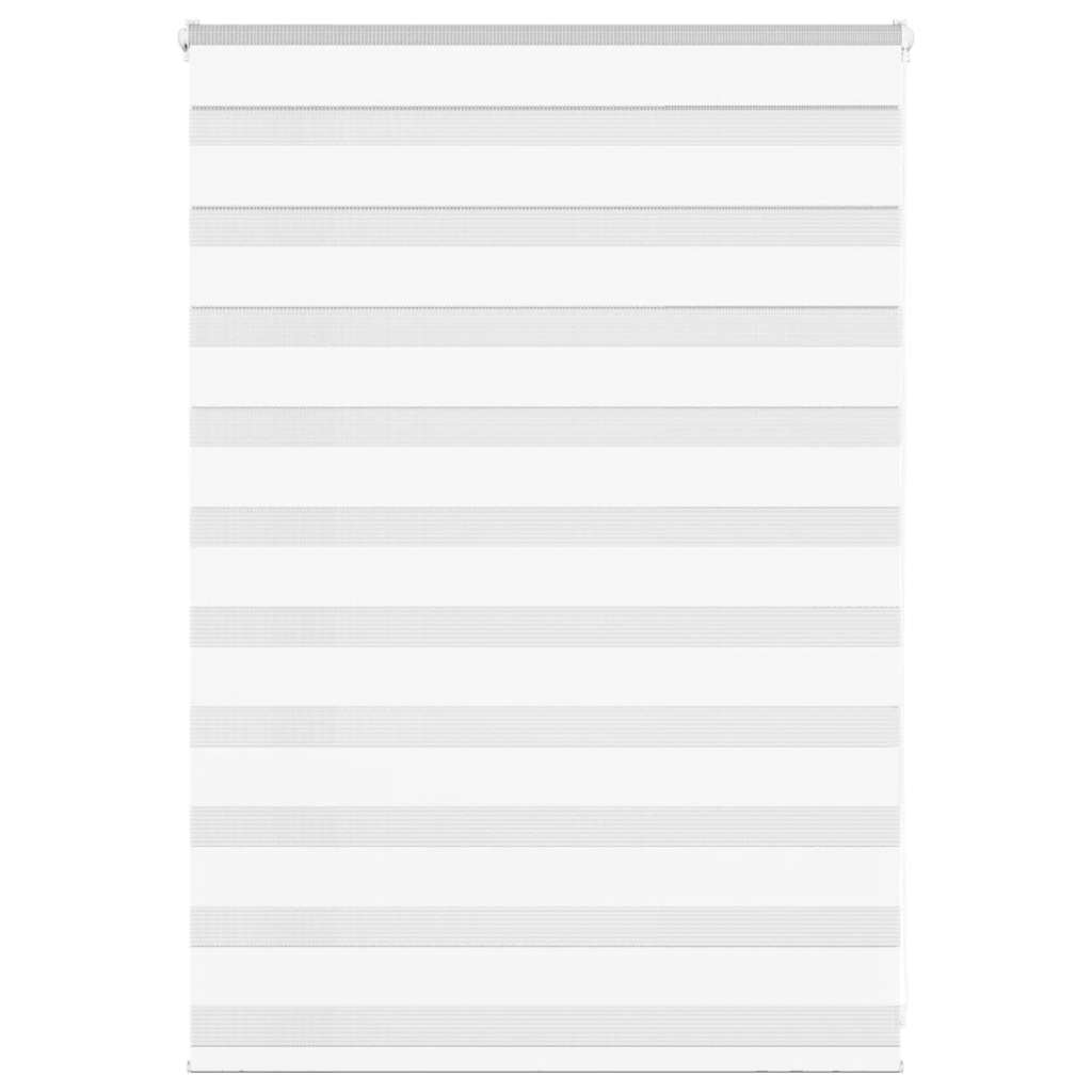 Estor vidaXL cebra 100x100 cm tela ancho 95,9 cm poliéster blanco