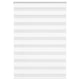 Estor vidaXL cebra 100x100 cm tela ancho 95,9 cm poliéster blanco