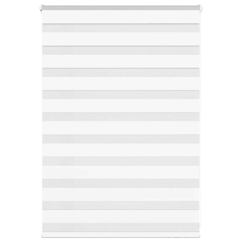 Estor vidaXL cebra 100x100 cm tela ancho 95,9 cm poliéster blanco