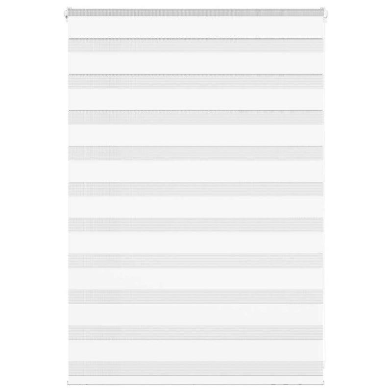 VidaXL estor cebra 110x100 cm tela ancho 105,9 cm poliéster blanco