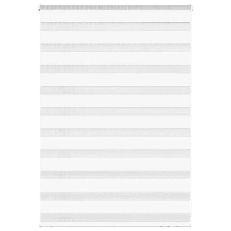 VidaXL estor cebra 115x100 cm tela ancho 110,9 cm poliéster blanco