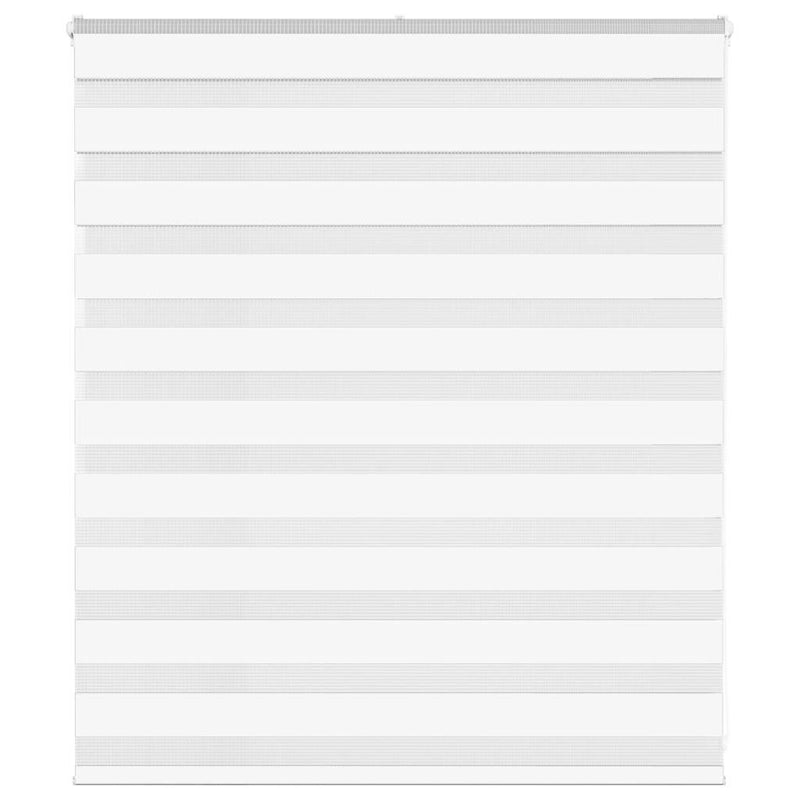 VidaXL estor cebra 120x100 cm tela ancho 115,9 cm poliéster blanco