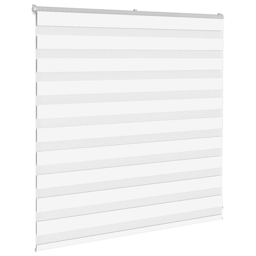 Tenda VidaXL zebrata 140x100 cm larghezza tessuto 135,9 cm poliestere bianco