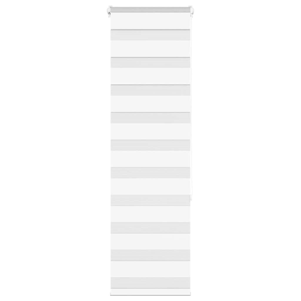 Vidaxl Zebra Roller Blind 40x150 cm ancho de polvo 35.9 cm de poliéster blanco