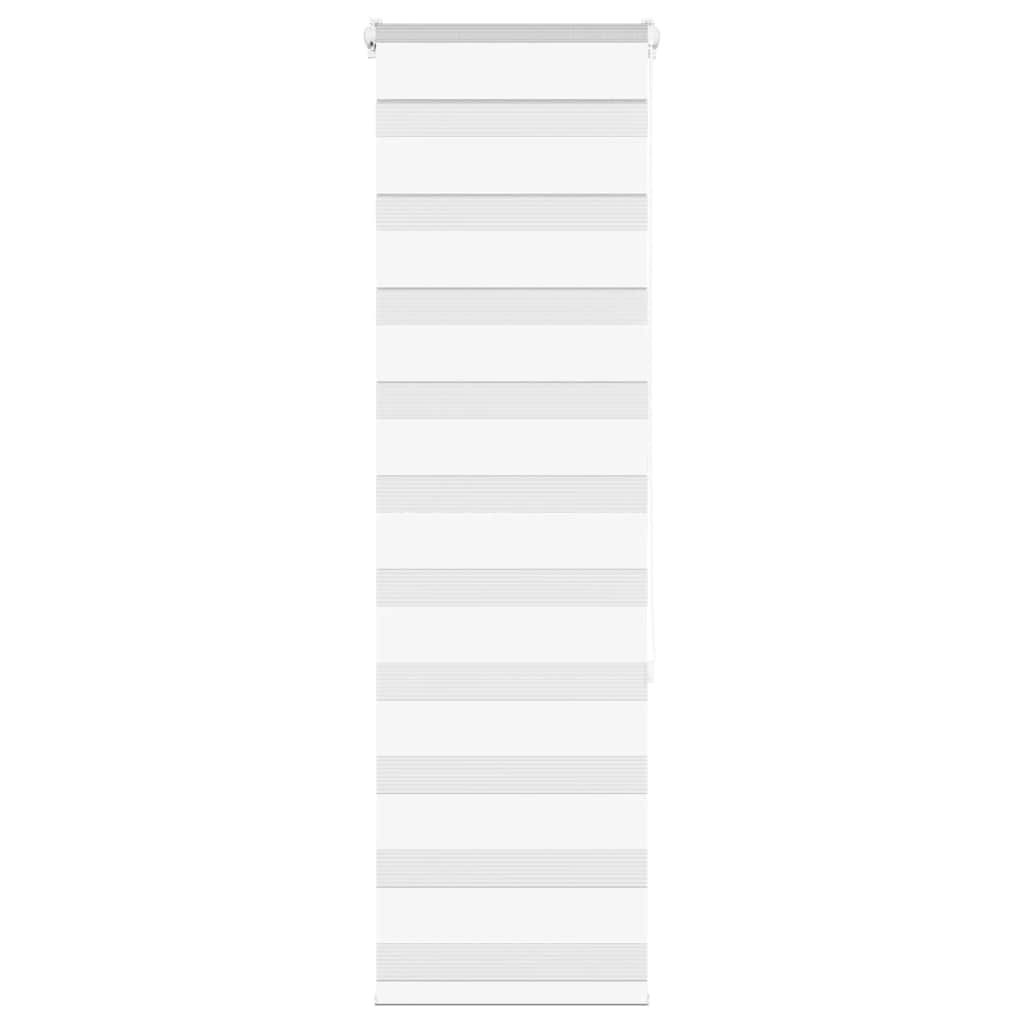 Vidaxl Zebra Roller Blind 45x150 cm Larghezza polvere 40,9 cm Polyester White