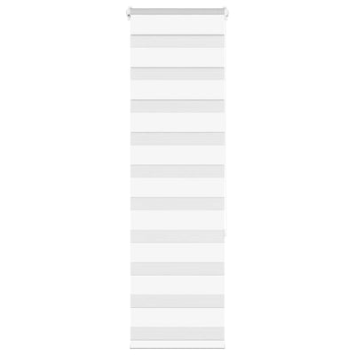 Vidaxl Zebra Roller Blind 45x150 cm Larghezza polvere 40,9 cm Polyester White