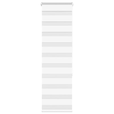 Vidaxl zebra rullo cieco 50x150 cm Larghezza polvere 45,9 cm in poliestere bianco