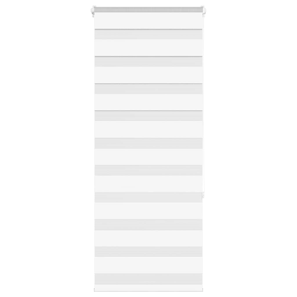 Vidaxl Zebra Roller Blind 55x150 cm Ancho de polvo de 50,9 cm de poliéster blanco