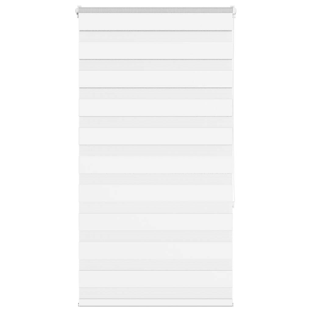 Vidaxl zebra rullo cieco 80x150 cm Larghezza polvere 75,9 cm in poliestere bianco