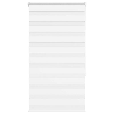 Vidaxl zebra rullo cieco 80x150 cm Larghezza polvere 75,9 cm in poliestere bianco