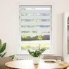 Vidaxl zebra rullo cieco 80x150 cm Larghezza polvere 75,9 cm in poliestere bianco
