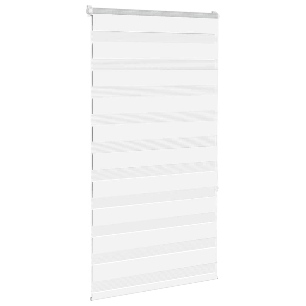 Vidaxl zebra rullo cieco 80x150 cm Larghezza polvere 75,9 cm in poliestere bianco