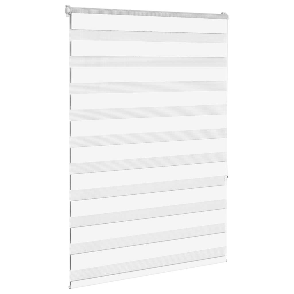 Vidaxl Zebra Roller Blind 95x150 cm Larghezza polvere 90,9 cm Polyester White