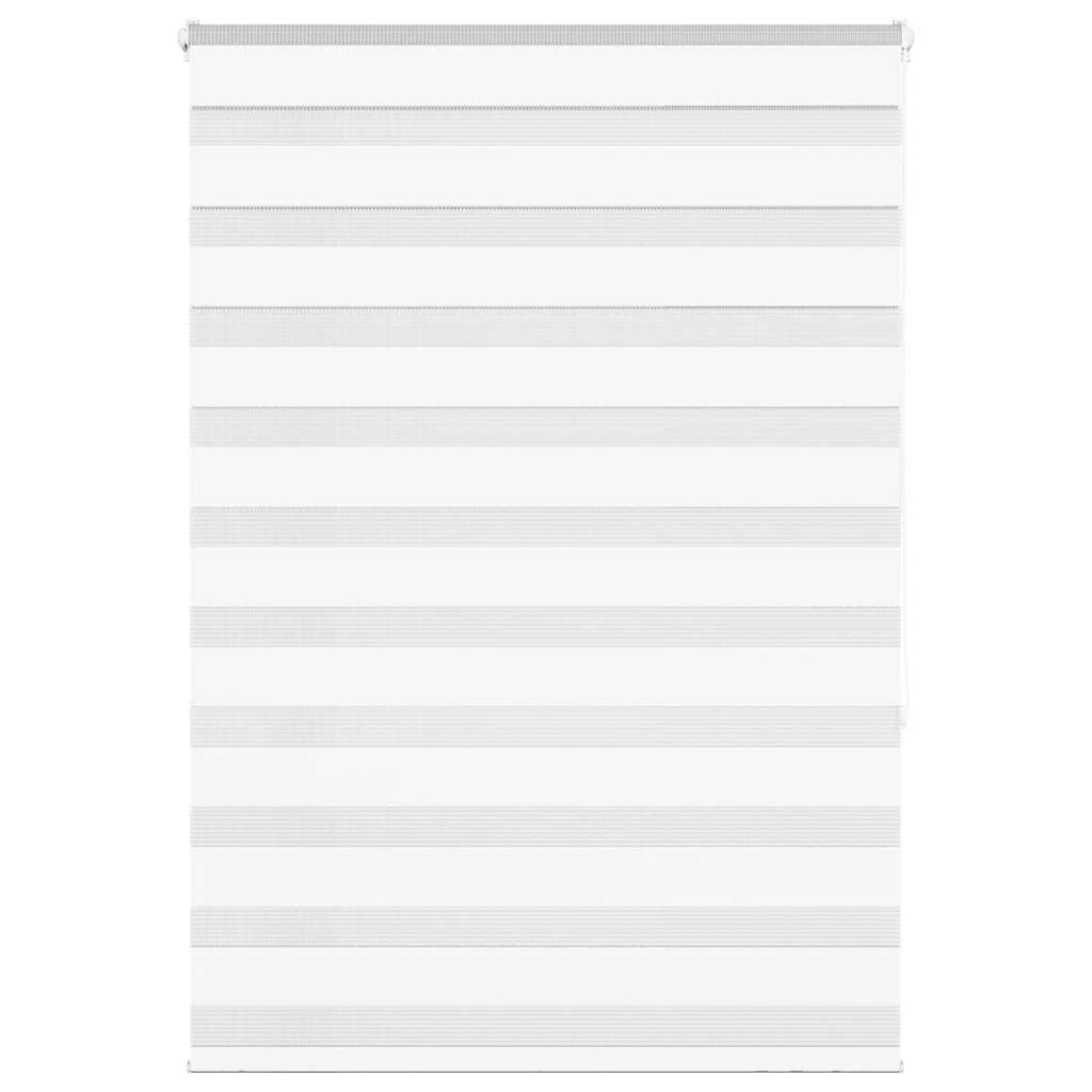 Vidaxl Zebra Roller Blind 105x150 cm de ancho de polvo de 100,9 cm de poliéster blanco
