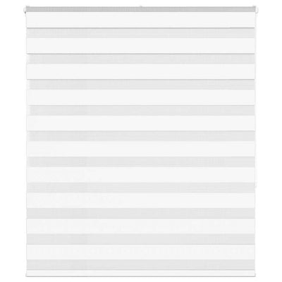 Vidaxl zebra rullo cieco 125x150 cm Larghezza polvere 120,9 cm in poliestere bianco