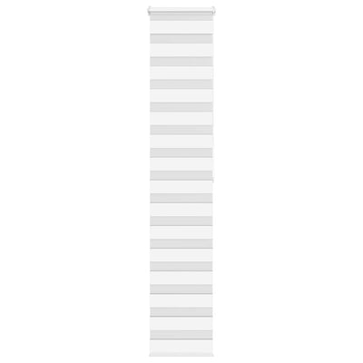 Vidaxl zebra rullo cieco 40x200 cm Larghezza polvere 35,9 cm in poliestere bianco