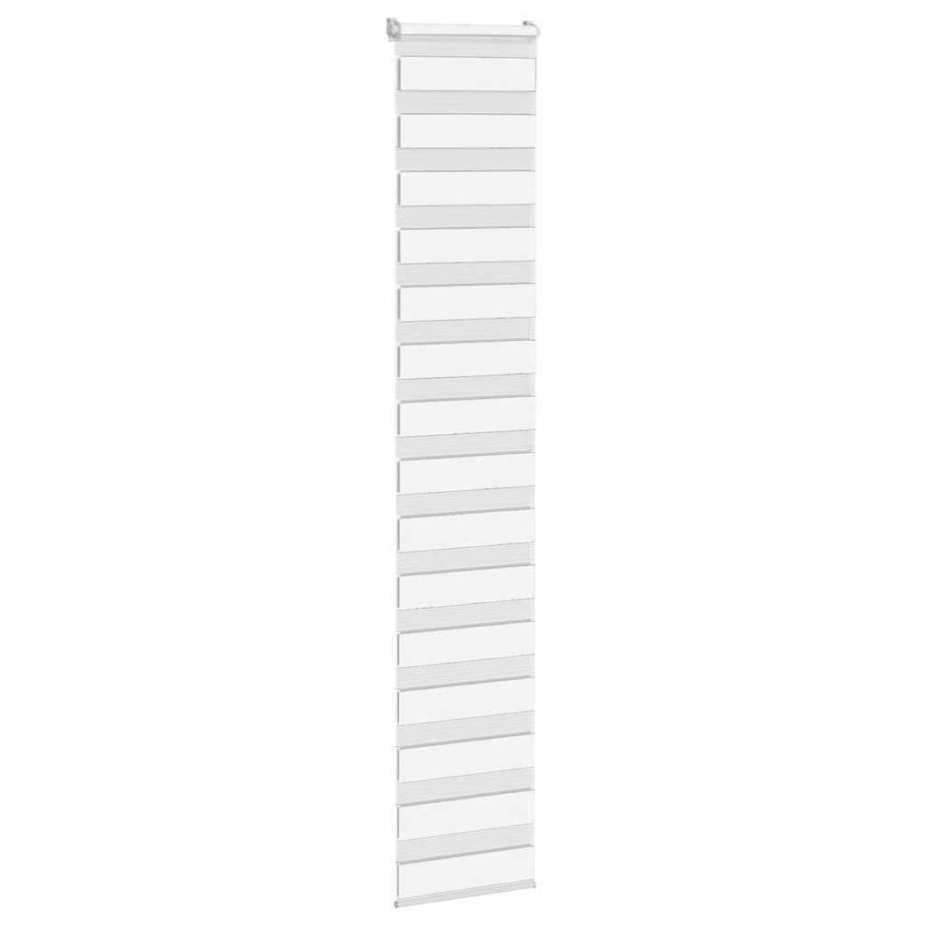Vidaxl Zebra Roller Blind 45x200 cm ancho de polvo de 40,9 cm de poliéster blanco