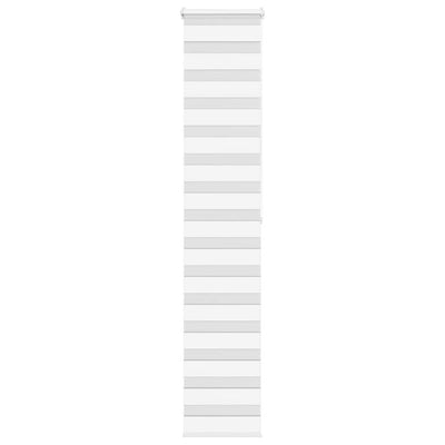 Vidaxl zebra rullo cieco 50x200 cm Larghezza tessuto 45,9 cm in poliestere bianco