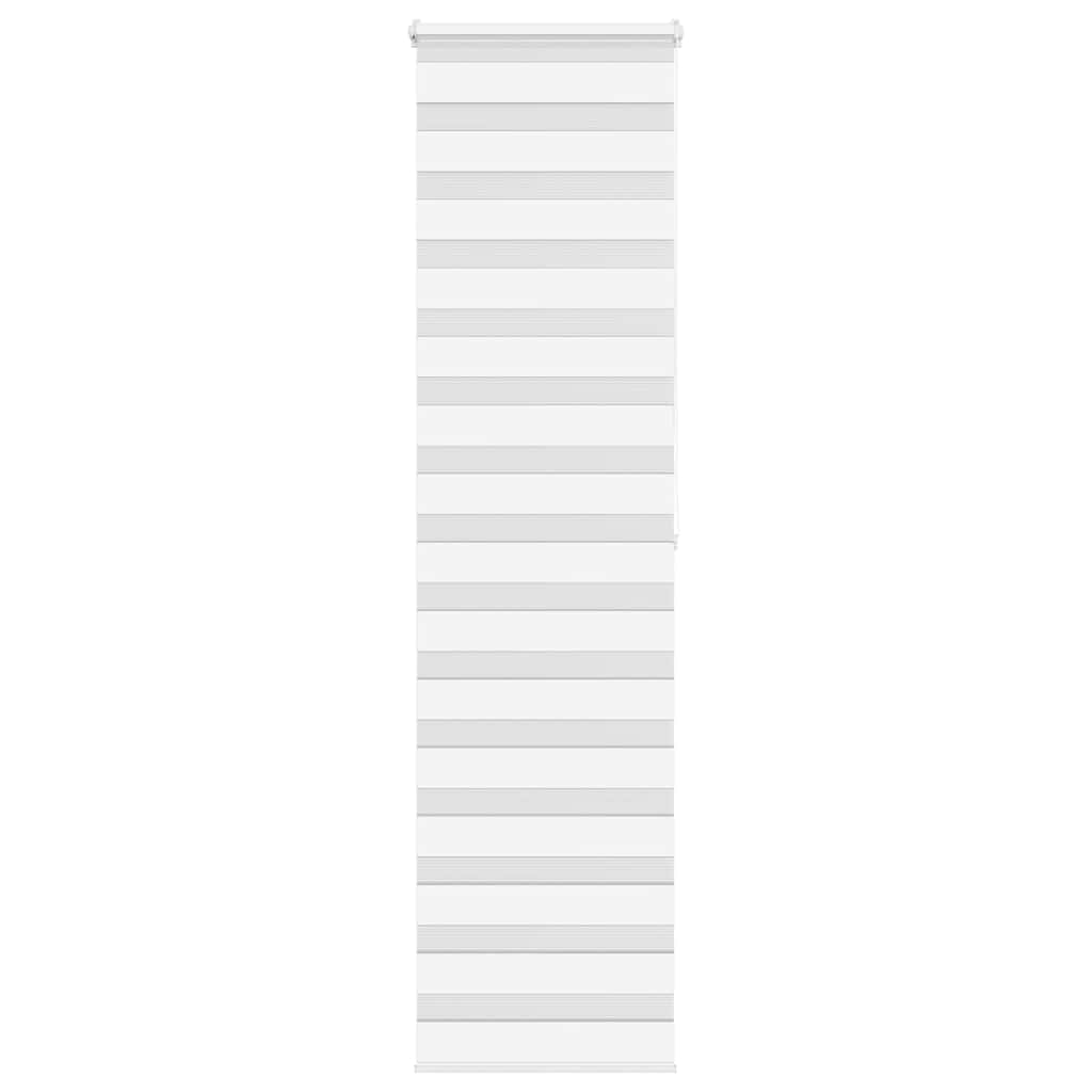 Vidaxl Zebra Roller Blind 55x200 cm de ancho de polvo de 50,9 cm de poliéster blanco