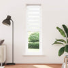 Vidaxl Zebra Roller Blind 55x200 cm de ancho de polvo de 50,9 cm de poliéster blanco