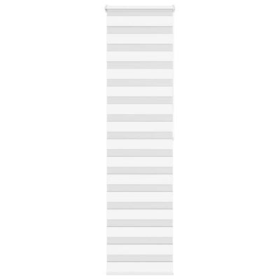 Vidaxl zebra rullo cieco 60x200 cm Larghezza polvere 55,9 cm in poliestere bianco