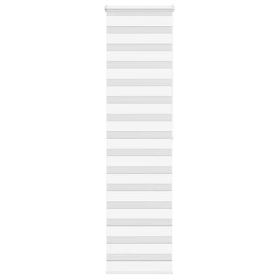 Vidaxl zebra rullo cieco 65x200 cm Larghezza polvere 60,9 cm in poliestere bianco