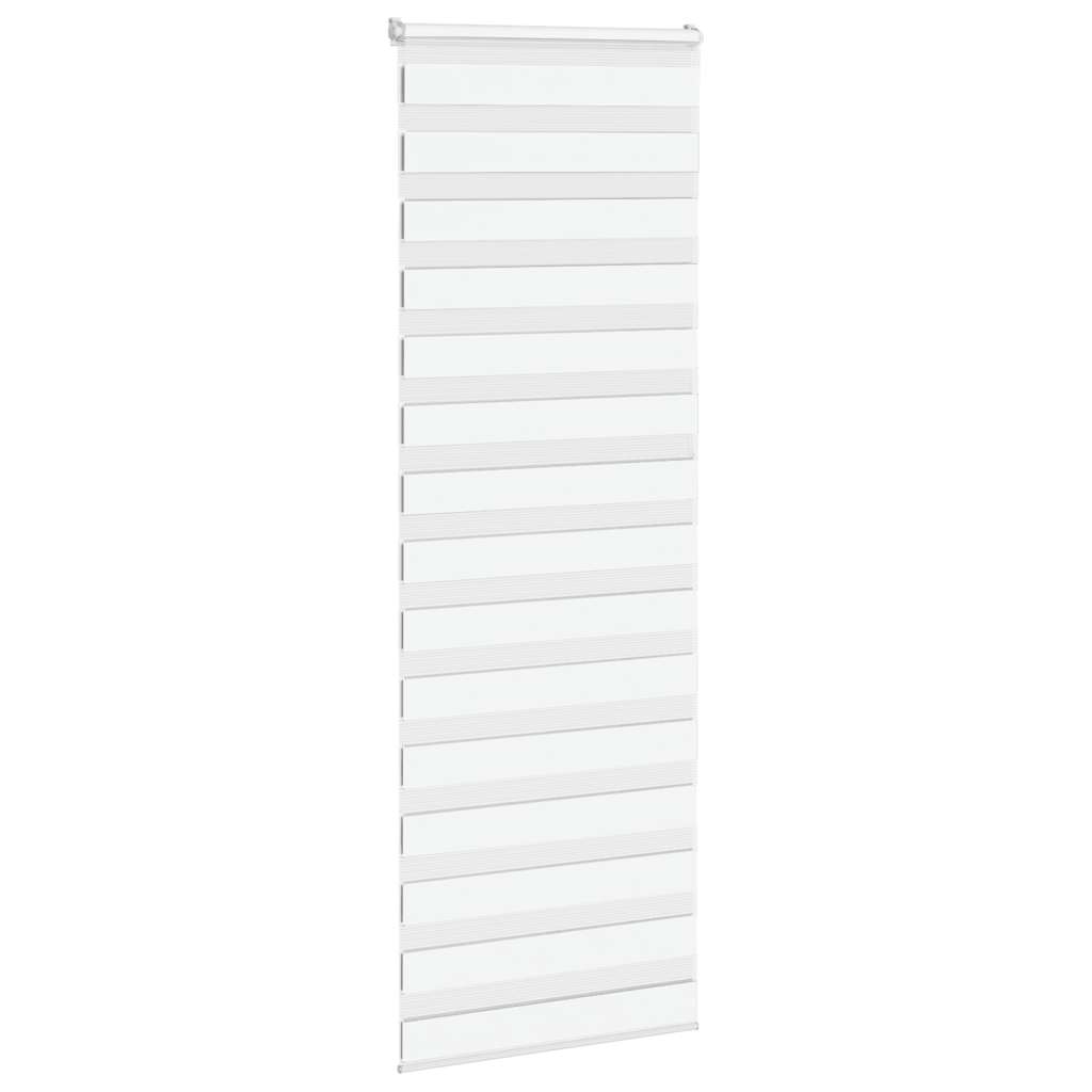 Vidaxl Zebra Roller Blind 80x200 cm Ancho de polvo de 75.9 cm de poliéster blanco