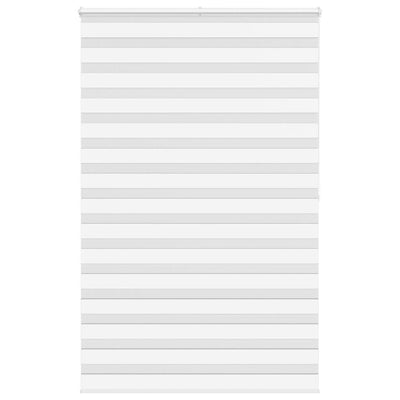 Vidaxl zebra rullo cieco 140x200 cm Larghezza polvere 135,9 cm in poliestere bianco
