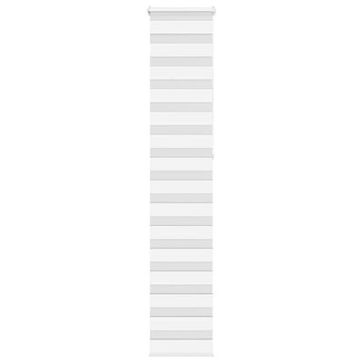Vidaxl Zebra Roller Blind 45x230 cm Larghezza polvere 40,9 cm Polyester White