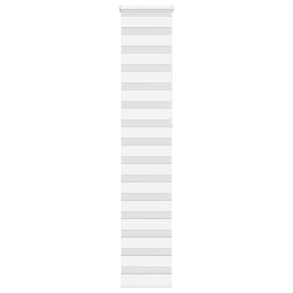 Vidaxl zebra rullo cieco 50x230 cm larghezza del tessuto 45,9 cm in poliestere bianco