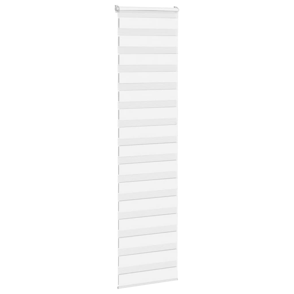 Vidaxl Zebra Roller Blind 55x230 cm Larghezza tessuto 50,9 cm Polyester White