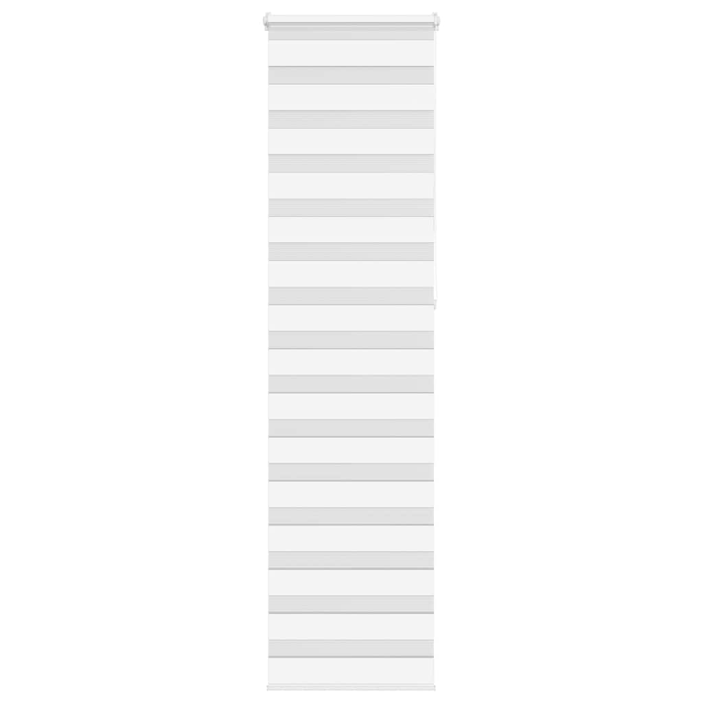 Vidaxl Zebra Roller Blind 60x230 cm de ancho de polvo de 55.9 cm de poliéster blanco