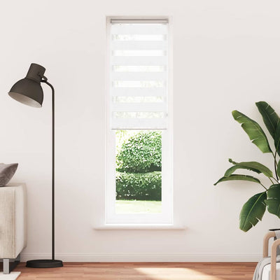 Vidaxl zebra rullo cieco 60x230 cm Larghezza polvere 55,9 cm in poliestere bianco