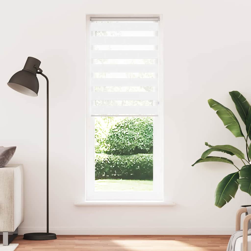 Vidaxl Zebra Roller Blind 70x230 cm Larghezza polvere 65,9 cm Polyester White