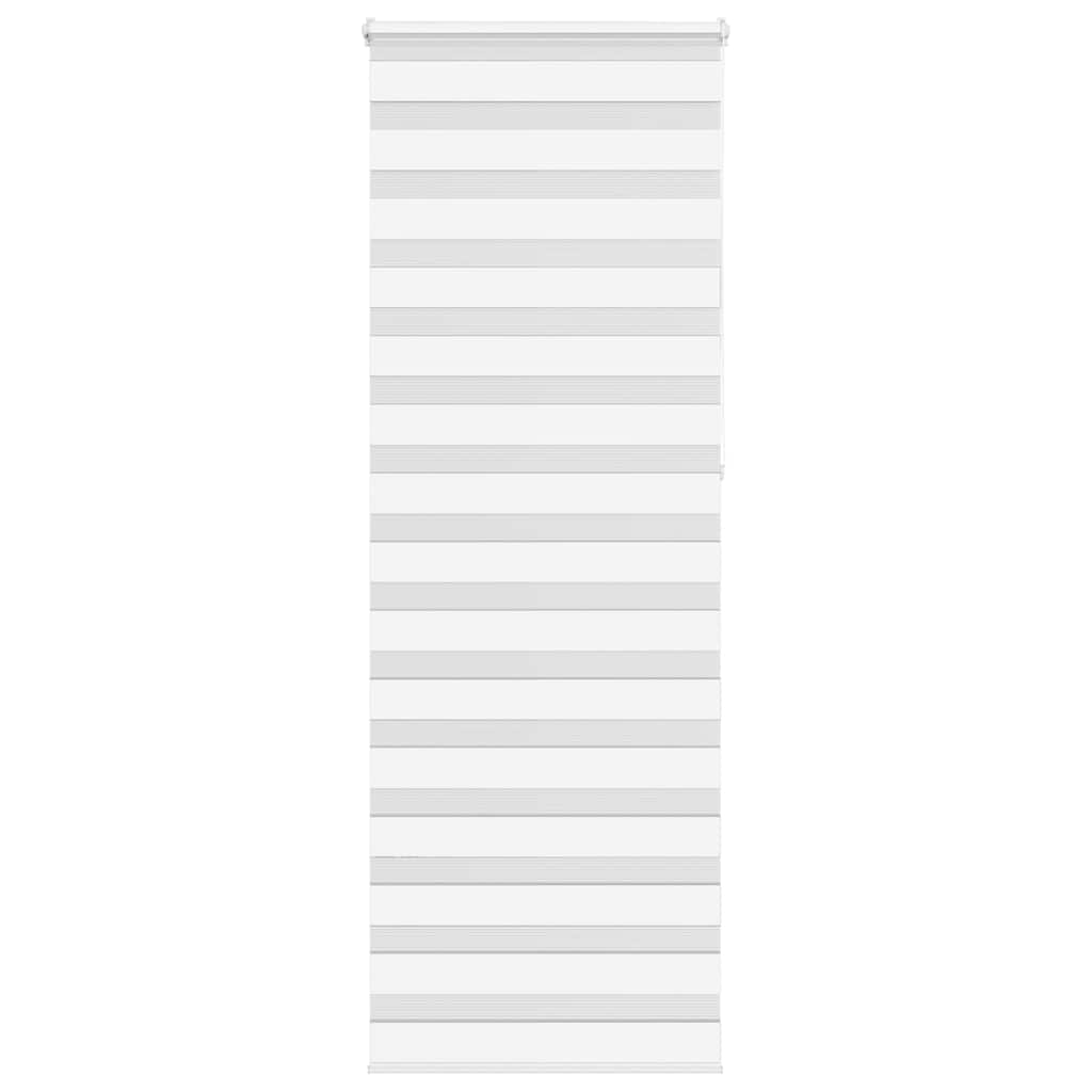 Vidaxl Zebra Roller Blind 80x230 cm Ancho de polvo de 75.9 cm de poliéster blanco