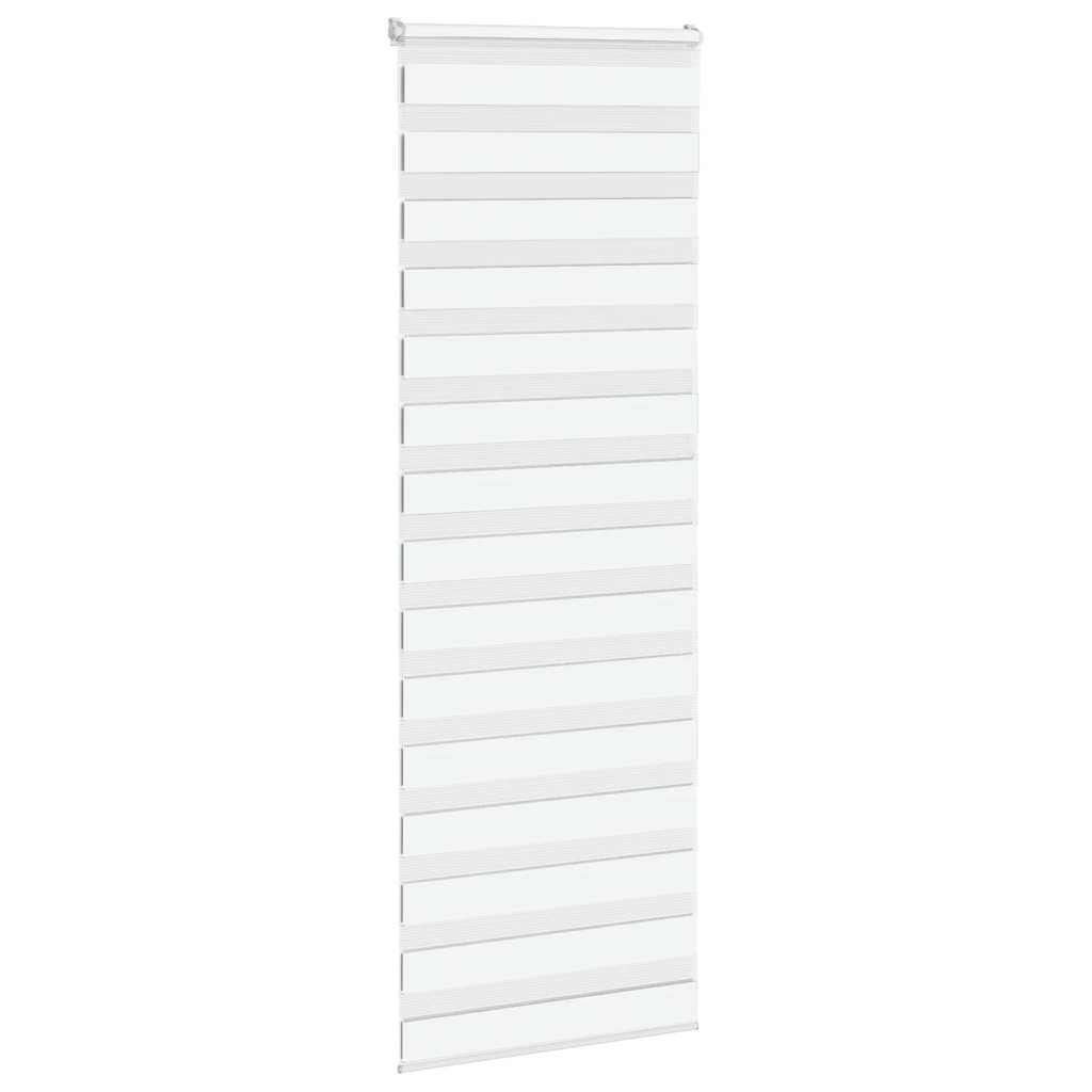 Vidaxl Zebra Roller Blind 80x230 cm Ancho de polvo de 75.9 cm de poliéster blanco