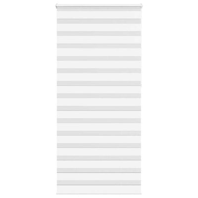 Vidaxl zebra rullo cieco 100x230 cm larghezza del tessuto 95,9 cm in poliestere bianco