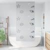 Vidaxl doucherolgordijn 110x240 cm stofbreedte 106 cm