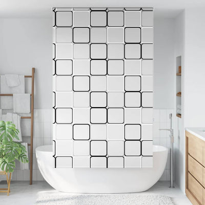Cortina de rodillo de ducha Vidaxl 140x240 cm ancho de polvo de 136 cm