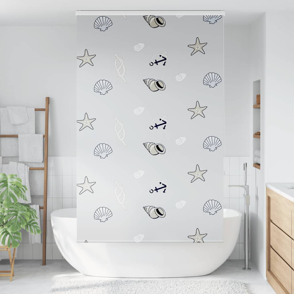 Estor enrollable para ducha Vidaxx con casete 120x240 cm, ancho de tela 116 cm
