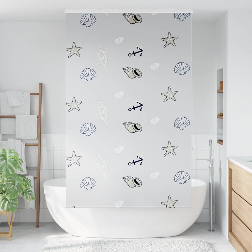 Estor enrollable para ducha Vidaxx con casete 130x240 cm, ancho de tela 126 cm