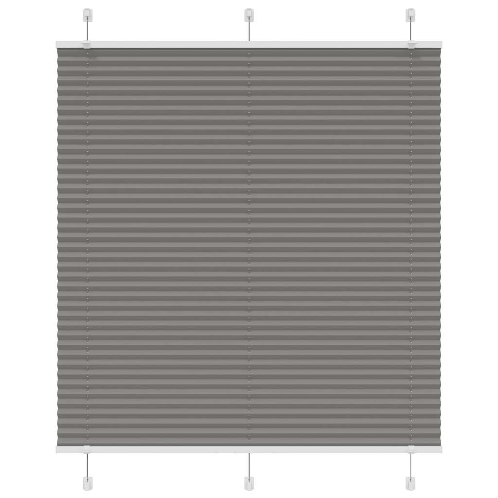 Vidaxl Pleated Roller Blind 115x100 cm ancho de polvo 114.4 cm antracita