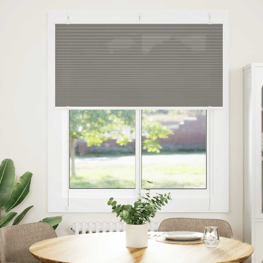 Vidaxx estor enrollable plisado 120x150 cm ancho de tela 119,4 cm antracita