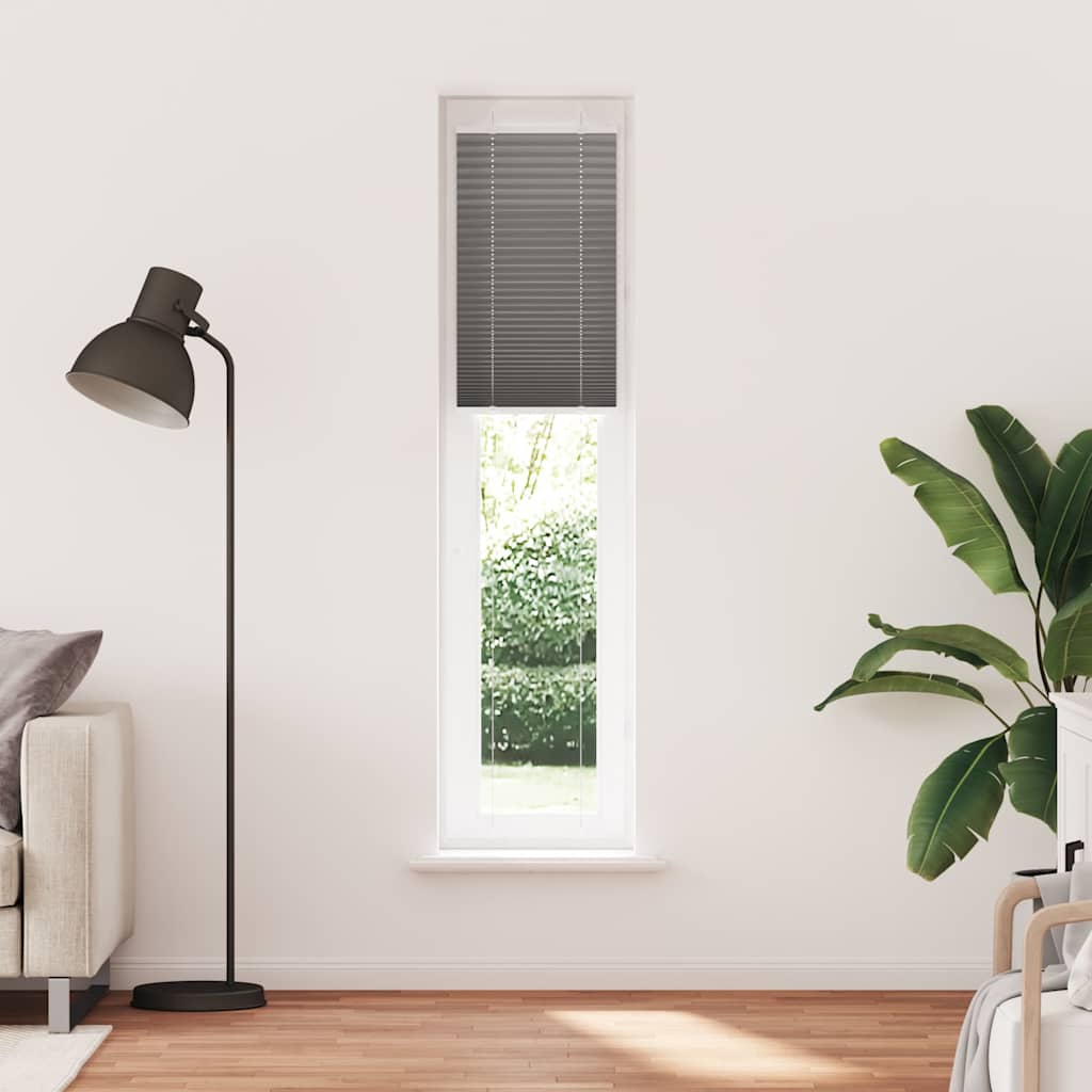 Tenda a rullo plissettata Vidaxx 50x200 cm larghezza tessuto 49,4 cm antracite