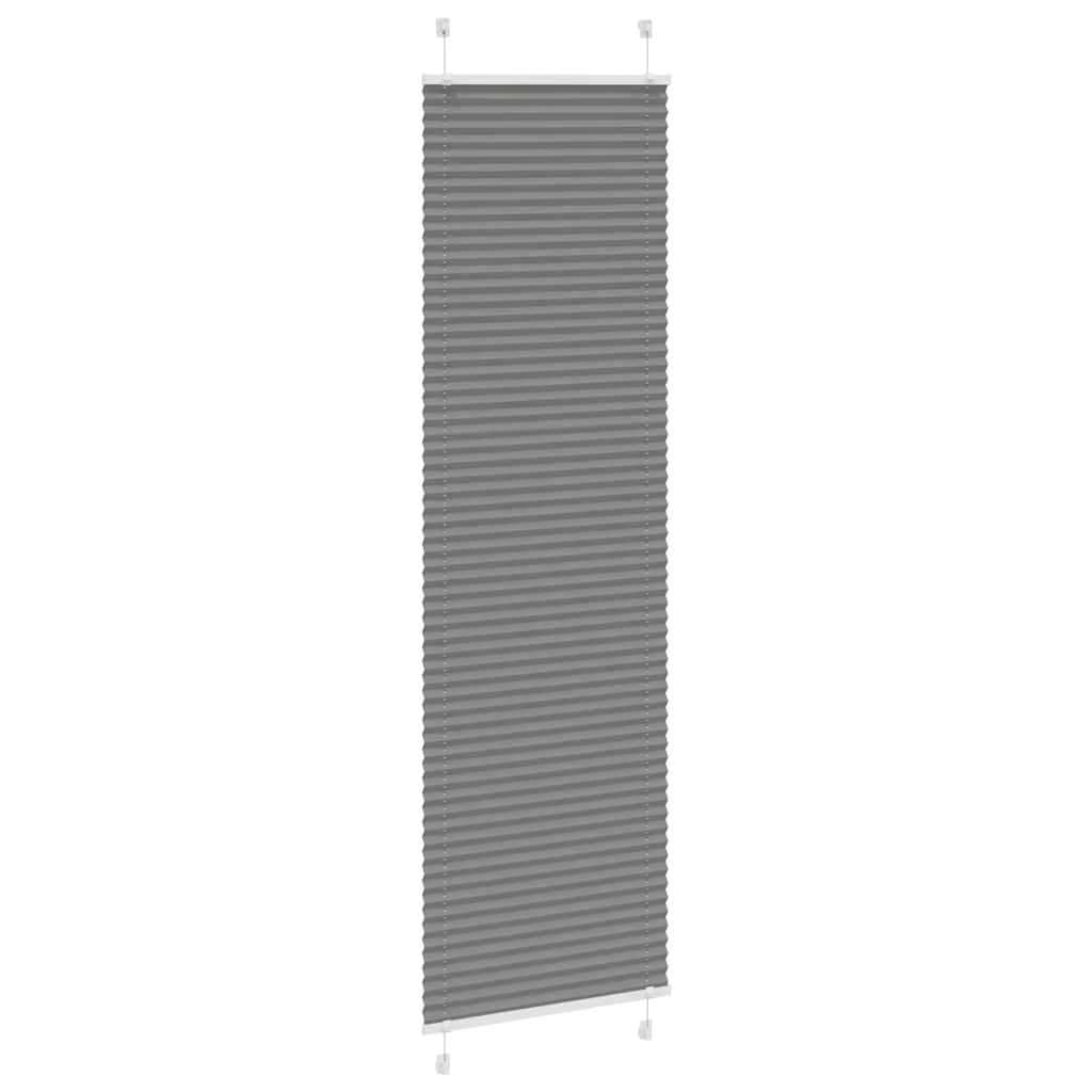 Vidaxx estor enrollable plisado 65x200 cm ancho de tela 64,4 cm antracita