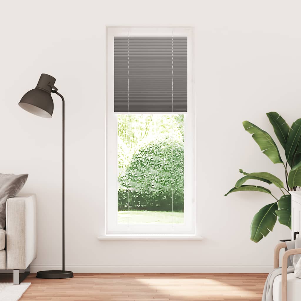 Vidaxx estor enrollable plisado 75x200 cm ancho de tela 74,4 cm antracita