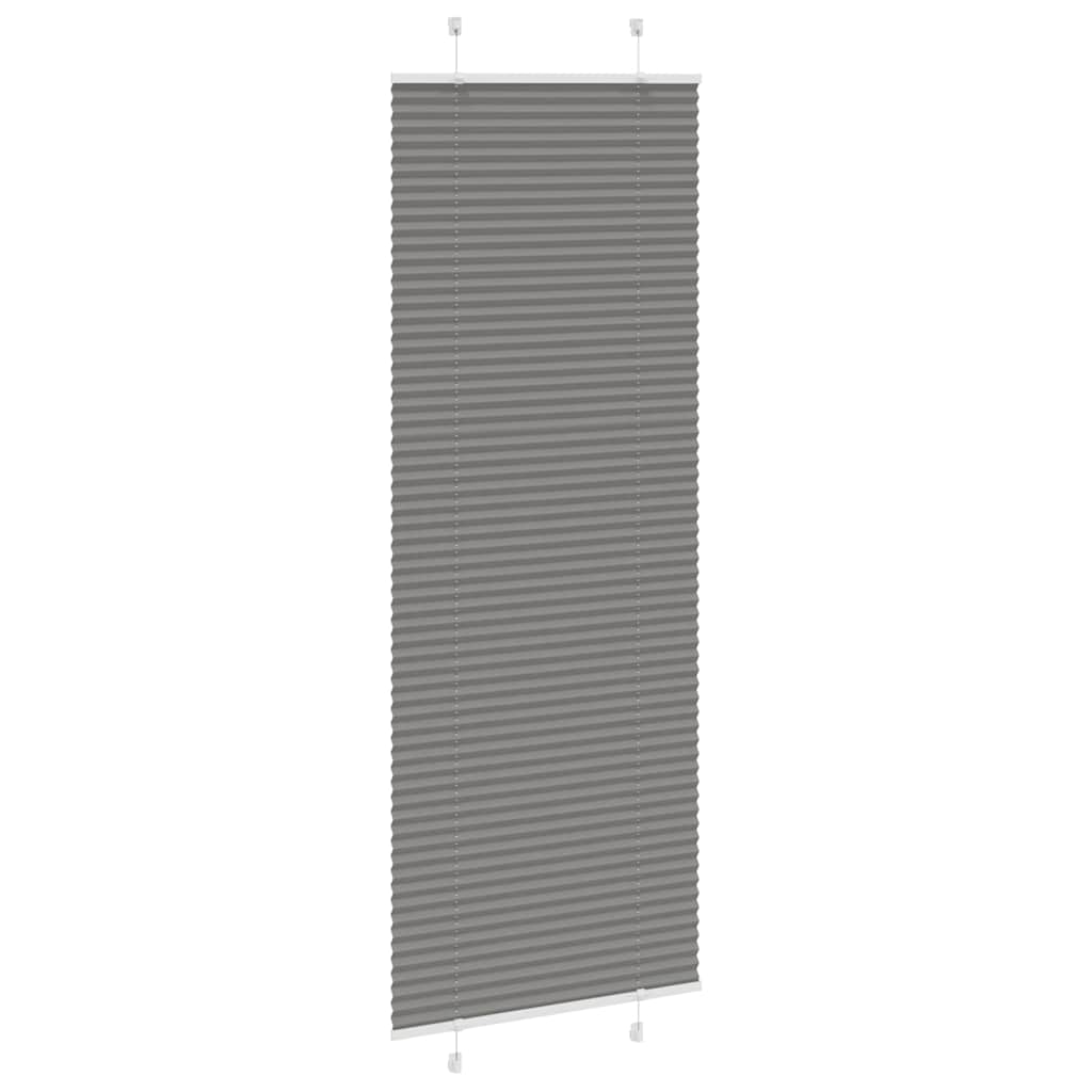 Vidaxx estor enrollable plisado 75x200 cm ancho de tela 74,4 cm antracita